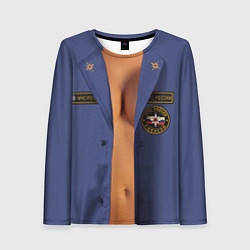 Лонгслив женский Форма спасательницы МЧС женская, цвет: 3D-принт