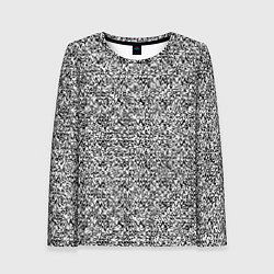 Женский лонгслив Чёрно-белый текстурный