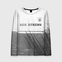 Лонгслив женский AEK Athens - white gradient посередине, цвет: 3D-принт