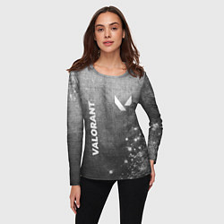 Лонгслив женский Valorant - grey gradient вертикально, цвет: 3D-принт — фото 2