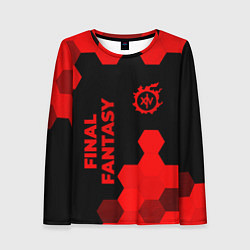 Женский лонгслив Final Fantasy - red gradient вертикально