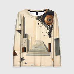 Лонгслив женский Архитектурный сюр, цвет: 3D-принт