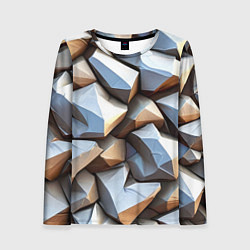 Женский лонгслив Каменно металлическая абстракция