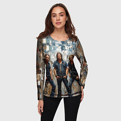 Лонгслив женский Metallica масляной краской, цвет: 3D-принт — фото 2