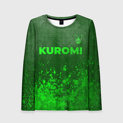 Лонгслив женский Kuromi - green gradient посередине, цвет: 3D-принт