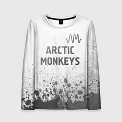 Лонгслив женский Arctic Monkeys - white gradient посередине, цвет: 3D-принт