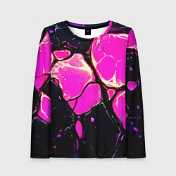 Женский лонгслив Розовые пятна в текстуре
