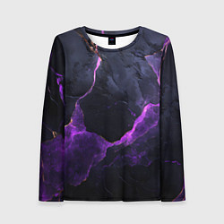 Женский лонгслив Фиолетово-черная объемная текстура