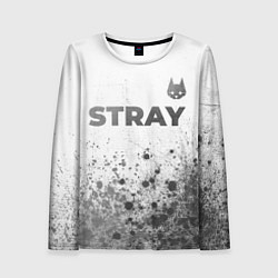 Женский лонгслив Stray - white gradient посередине
