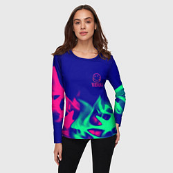 Лонгслив женский Nirvana fire neon, цвет: 3D-принт — фото 2