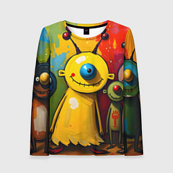 Женский лонгслив Арт с человечками