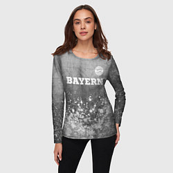 Лонгслив женский Bayern - grey gradient посередине, цвет: 3D-принт — фото 2