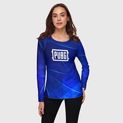 Лонгслив женский PUBG blue poly, цвет: 3D-принт — фото 2