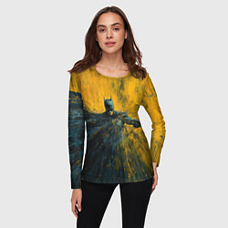 Лонгслив женский Бэтмен нарисованный кистью, цвет: 3D-принт — фото 2