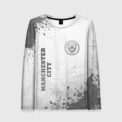 Лонгслив женский Manchester City - white gradient вертикально, цвет: 3D-принт