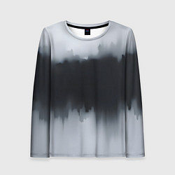 Лонгслив женский Разводы черной краски, цвет: 3D-принт