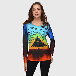 Лонгслив женский Бэтмен и летучие мыши, цвет: 3D-принт — фото 2