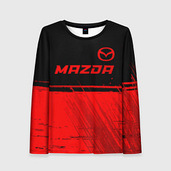 Лонгслив женский Mazda - red gradient посередине, цвет: 3D-принт