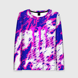 Лонгслив женский Monster energy краски гранж, цвет: 3D-принт