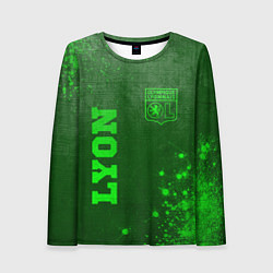 Женский лонгслив Lyon - green gradient вертикально