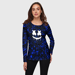Лонгслив женский Marshmello blue energy, цвет: 3D-принт — фото 2