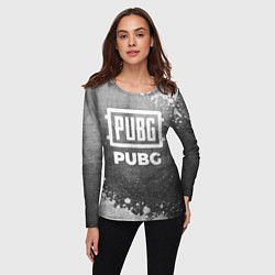 Лонгслив женский PUBG - grey gradient, цвет: 3D-принт — фото 2