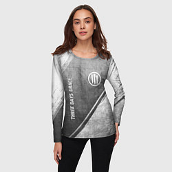 Лонгслив женский Three Days Grace - grey gradient вертикально, цвет: 3D-принт — фото 2