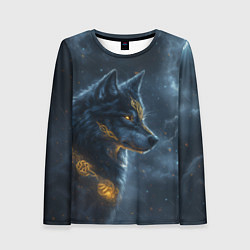 Лонгслив женский Волк фэнтези стиль, цвет: 3D-принт
