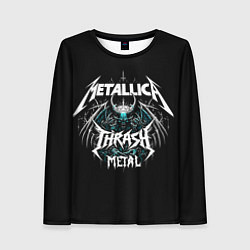 Женский лонгслив Metallica group - thrash metal style