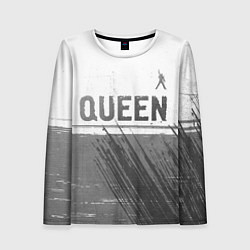 Лонгслив женский Queen - white gradient посередине, цвет: 3D-принт