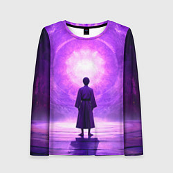 Лонгслив женский Айкидоист на фиолетовом, цвет: 3D-принт