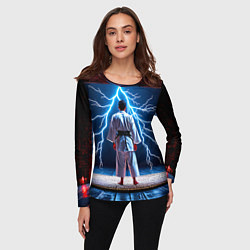 Лонгслив женский Айкидоист и молния, цвет: 3D-принт — фото 2