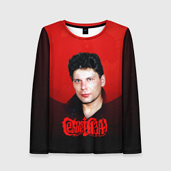 Лонгслив женский Юрий Клинских красная луна, цвет: 3D-принт