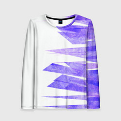 Лонгслив женский Color white purple, цвет: 3D-принт