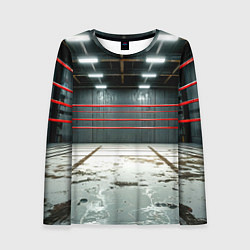 Лонгслив женский Красный ринг, цвет: 3D-принт