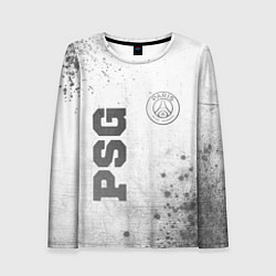 Женский лонгслив PSG - white gradient вертикально
