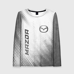 Женский лонгслив Mazda - white gradient вертикально