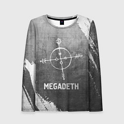 Лонгслив женский Megadeth - grey gradient, цвет: 3D-принт