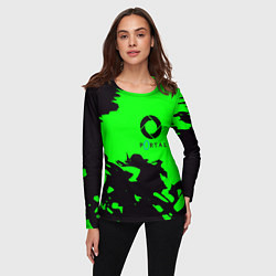 Лонгслив женский Portal черный дым, цвет: 3D-принт — фото 2