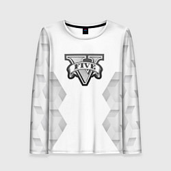 Лонгслив женский GTA white poly, цвет: 3D-принт