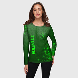 Лонгслив женский Napoli - green gradient вертикально, цвет: 3D-принт — фото 2