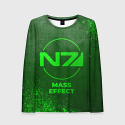 Лонгслив женский Mass Effect - green gradient, цвет: 3D-принт