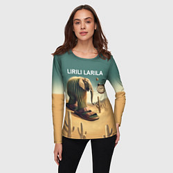 Лонгслив женский Слон кактус - брейнрот мем, цвет: 3D-принт — фото 2