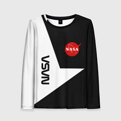 Лонгслив женский Nasa текстура геометрия, цвет: 3D-принт