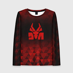 Лонгслив женский Die Antwoord red poly, цвет: 3D-принт