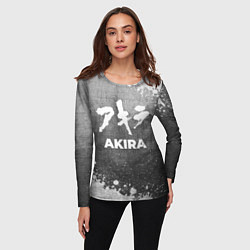 Лонгслив женский Akira - grey gradient, цвет: 3D-принт — фото 2