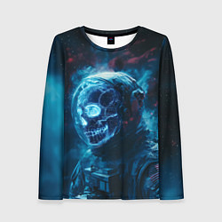 Лонгслив женский Скелет американского космонавта, цвет: 3D-принт