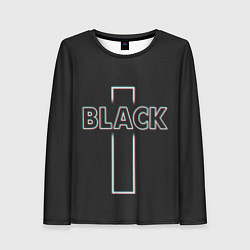 Лонгслив женский Black - cross, цвет: 3D-принт