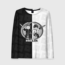 Лонгслив женский Роблокс персонажи с мечами, цвет: 3D-принт