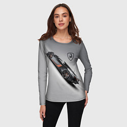 Лонгслив женский Lamborghini - racing car, цвет: 3D-принт — фото 2